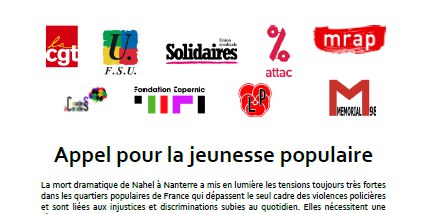, Monde du travail: COMMUNIQUÉ UNITAIRE: APPEL POUR LA JEUNESSE POPUL… #nupes #gauche @GersInsoumis